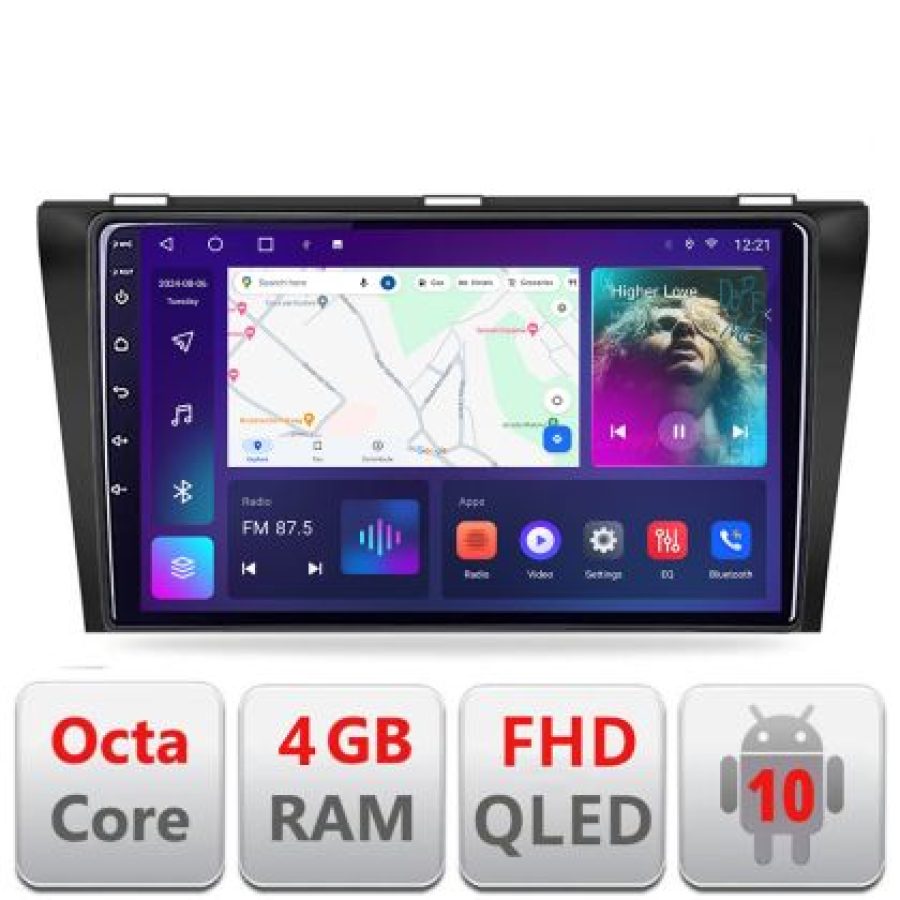 Navigatie Mazda 3 2009-2014 B-034 Android Ecran QLED octa core 4+64 carplay android auto KIT-034+EDT-E309V3 - imagine 3