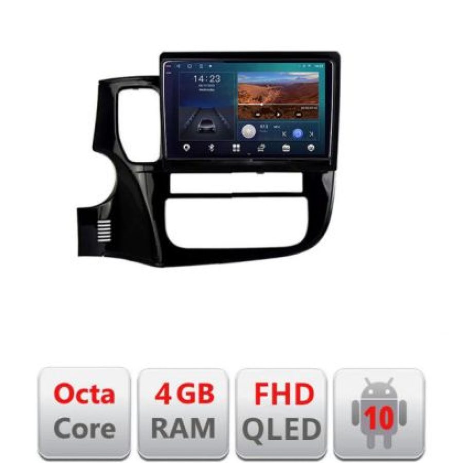 Navigatie Mitsubishi Outlander 2014- B-1230 Android Ecran QLED octa core 4+64 carplay android auto KIT-1230+EDT-E310V3 - imagine 2