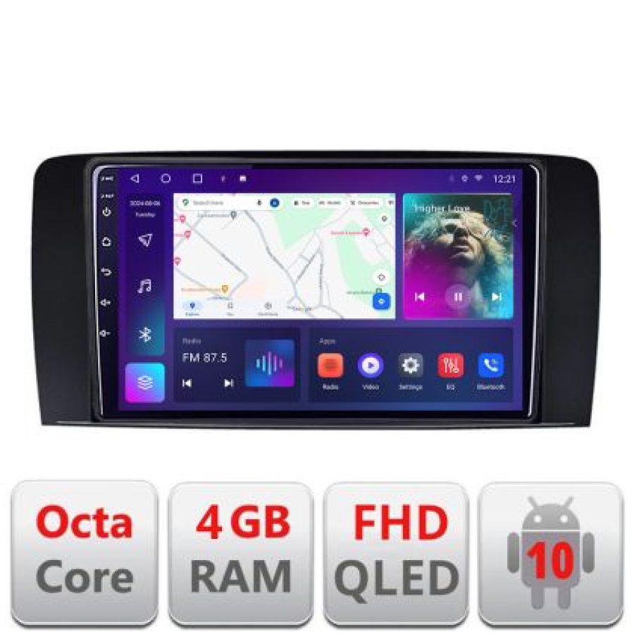 Navigatie Mercedes Clasa R B-215 Android Ecran QLED octa core 4+64 carplay android auto KIT-215+EDT-E309V3 - imagine 3