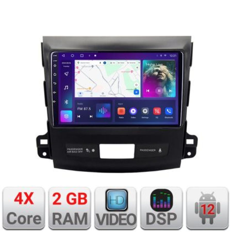 Navigatie Mitsubishi Outlander 2010 A-056 2+32 GB Android Waze USBNavigatie Internet Youtube Radio v1 - imagine 4