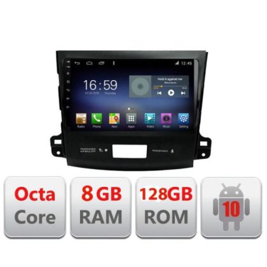 Navigatie MITSUBISHI Outlander 2010 F-056 Octa Core cu Android Radio Bluetooth Internet GPS WIFI DSP 8+128GB 4G v1 - imagine 3