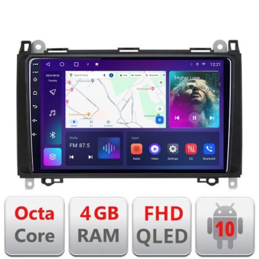 Navigatie Mercedes VW B-068 Android Ecran QLED octa core 4+64 carplay android auto KIT-068+EDT-E309V3 v1 - imagine 3