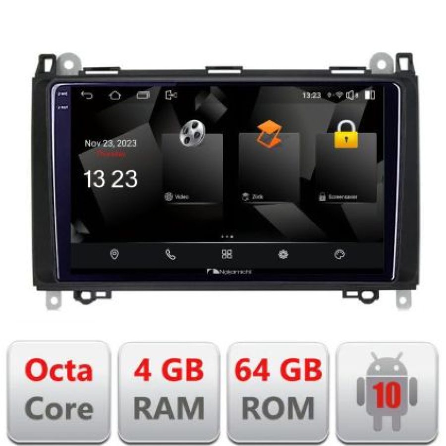Navigatie Mercedes VW 5510-068 Android Octa Core 720p 4+64 DSP 360 camera carplay android auto v1 - imagine 3