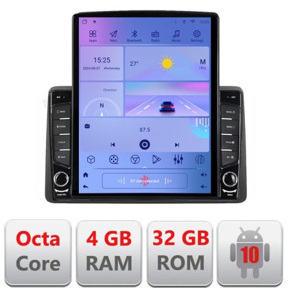 Navigatie DACIA DUSTER dupa 2019 H-199 ecran tip TESLA 9.7" cu Android Radio Bluetooth Internet GPS WIFI 4+32GB DSP 4G v1 - imagine 5