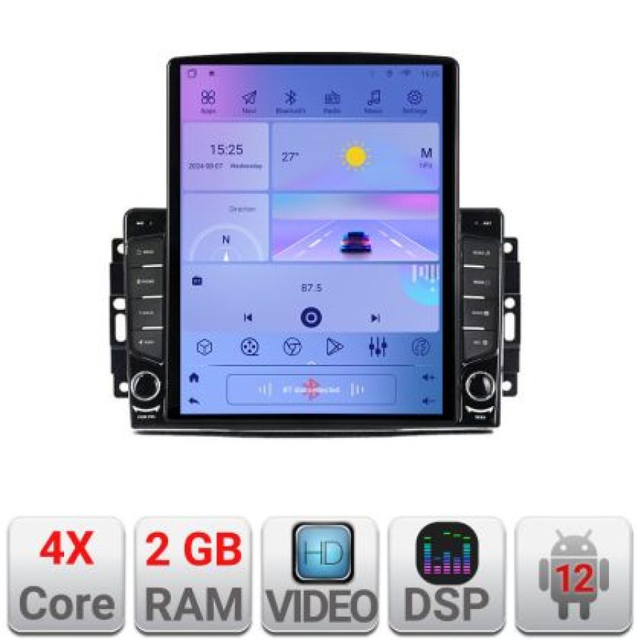 Navigatie CHRYSLER Jeep Manual K-202 ecran tip TESLA 9.7" cu Android Radio Bluetooth Internet GPS WIFI 2+32 DSP Quad C v2 - imagine 5