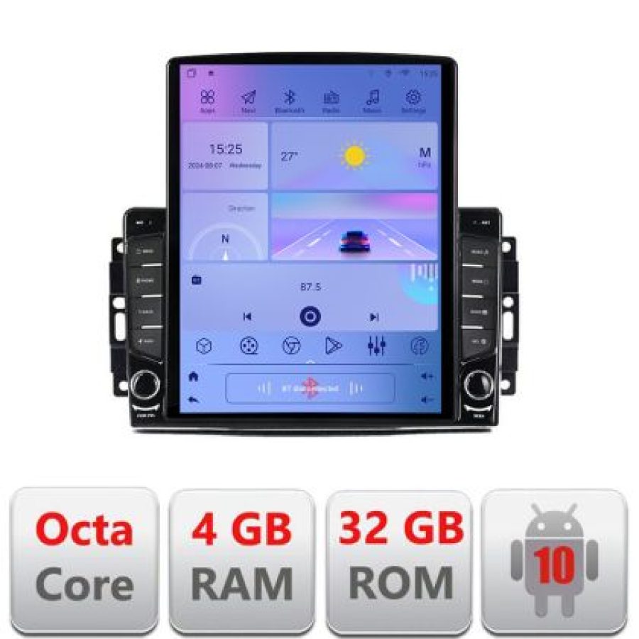 Navigatie CHRYSLER Jeep Manual H-202 ecran tip TESLA 9.7" cu Android Radio Bluetooth Internet GPS WIFI 4+32GB DSP 4G O v1 - imagine 5