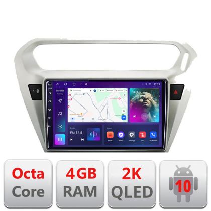 Navigatie Peugeot 301 Citroen C-Elisee C-301 Android Octa Core Ecran 2K QLED GPS 4G 4+32GB 360 KIT-301+EDT-E409-2K v1 - imagine 6