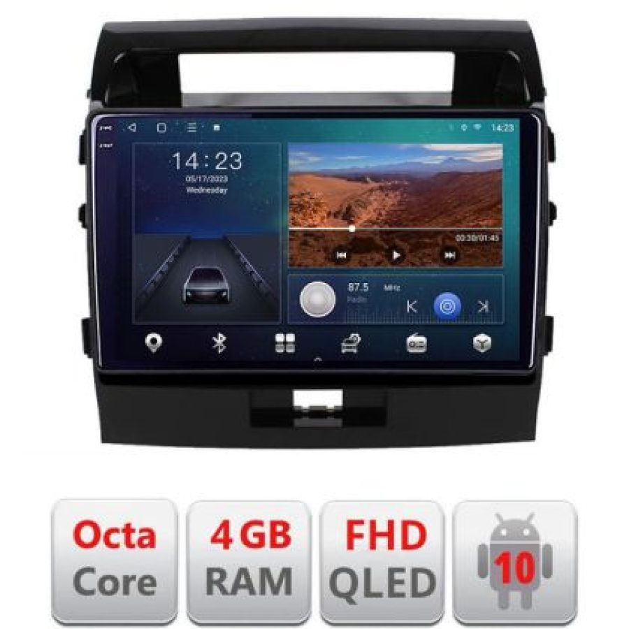 Navigatie Toyota LandCruiser 2008-2015 B-381 Android Ecran QLED octa core 4+64 carplay android auto KIT-381+EDT-E310V3 v1 - imagine 2