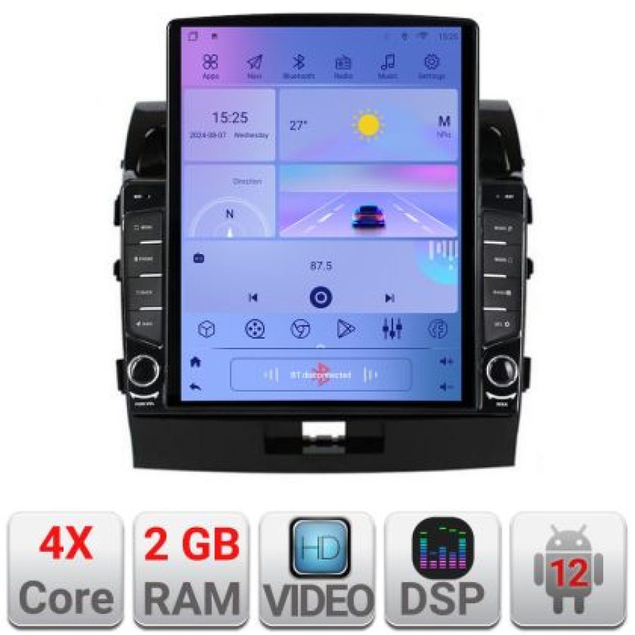 Navigatie TOYOTA Land Cruiser L200 K-381 ecran tip TESLA 9.7" cu Android Radio Bluetooth Internet GPS WIFI 2+32 DSP Qu v1 - imagine 5