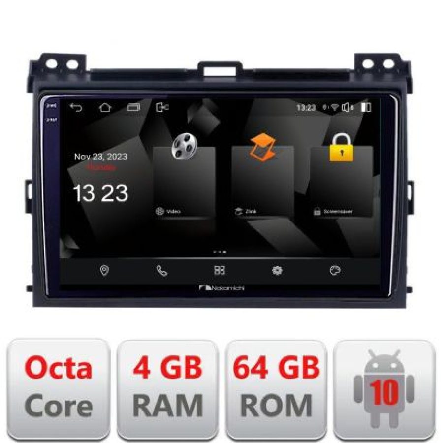 Navigatie Toyota Prado 2007- 5510-456 Android Octa Core 720p 4+64 DSP 360 camera carplay android auto v1 - imagine 3