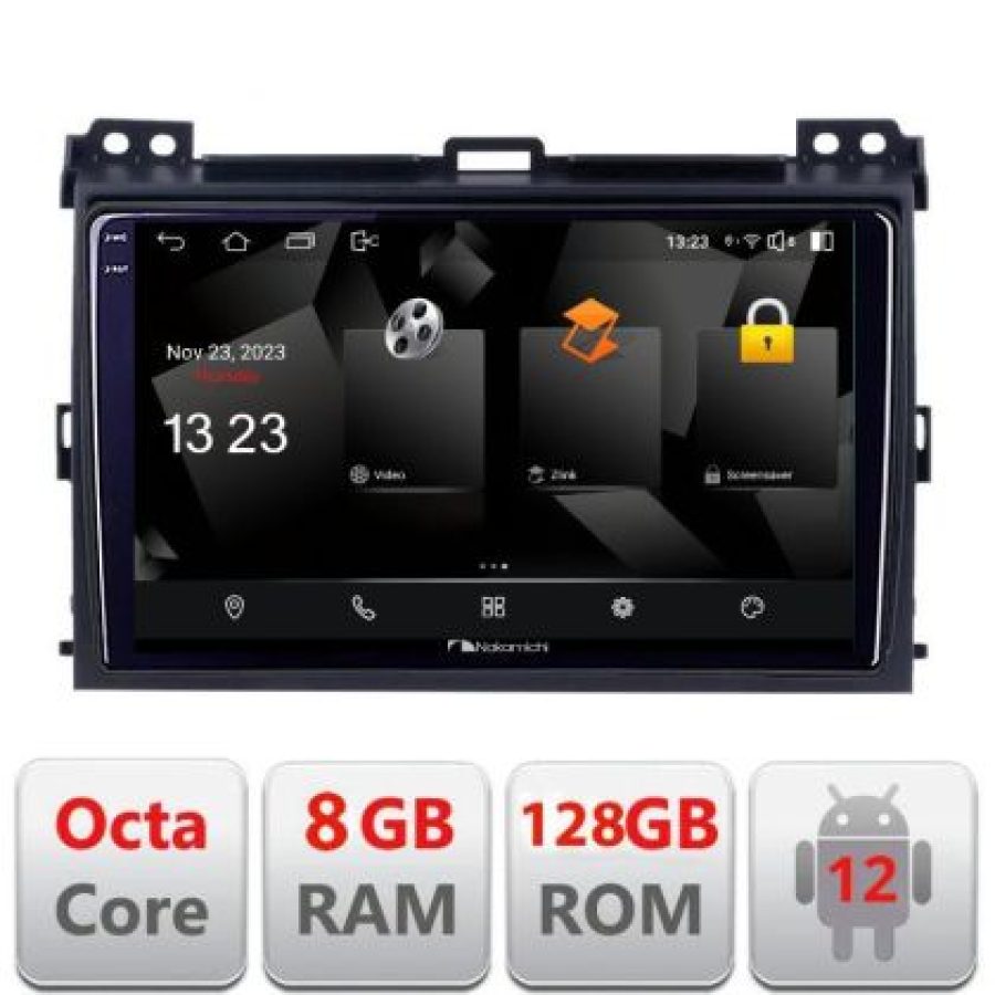 Navigatie Toyota Prado 2007- 5960Pro-456 Android Octa Core Qualcomm 2K Qled 8+128 DTS DSP 360 4G Optical v1 - imagine 3