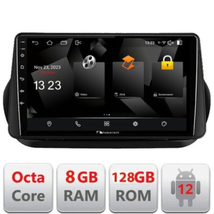 Navigatie Peugeot Bipper, Citroen Nemo, Fiat Qubo 2008-2017 Android radio gps internet quad core 8+128 carplay android auto v2 - imagine 3