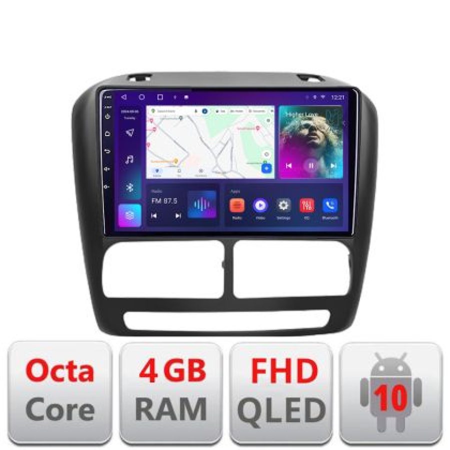 Navigatie Fiat Doblo 2010-2017 si Opel Combo 2010-2017 Android Ecran QLED octa core 4+64 carplay android auto KIT-DOBLO10+EDT-E309V3 v1 - imagine 3