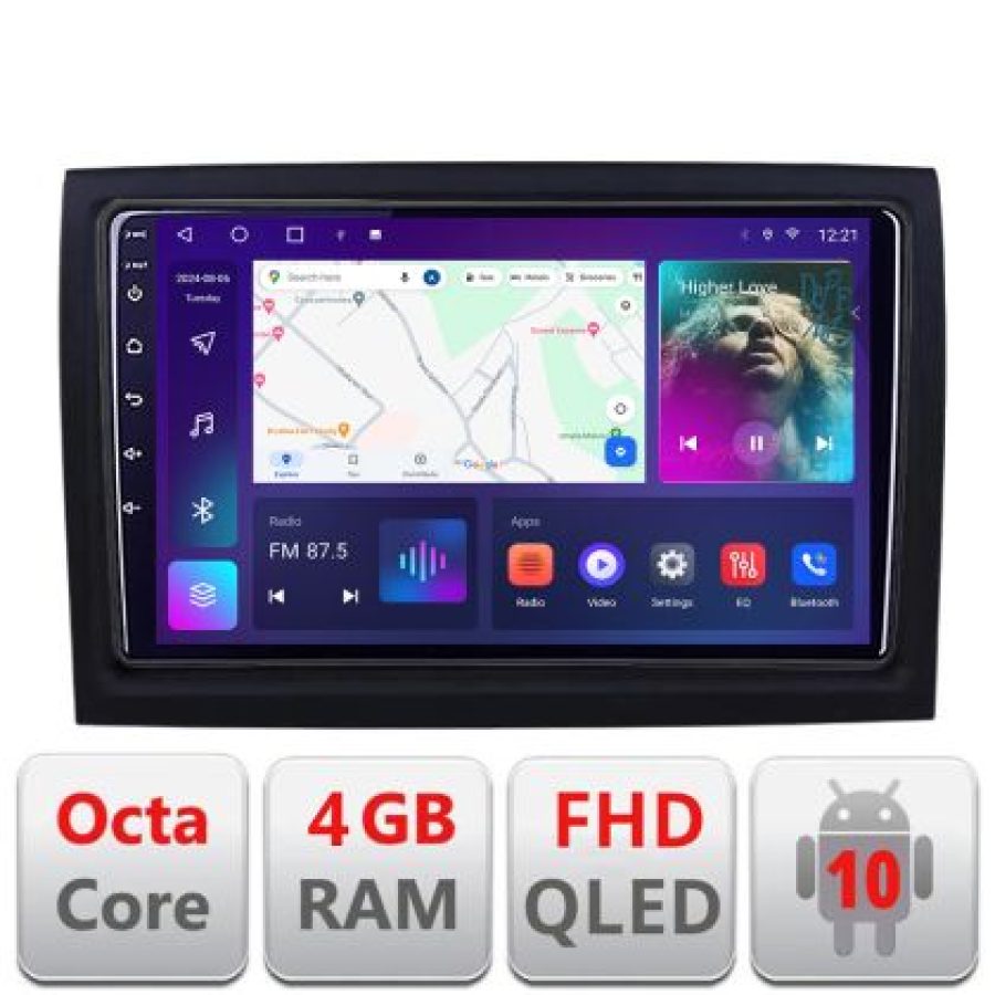 Navigatie Fiat ducato 2006- B-DUCATO Android Ecran QLED octa core 4+64 carplay android auto KIT-ducato+EDT-E309V3 v2 - imagine 3