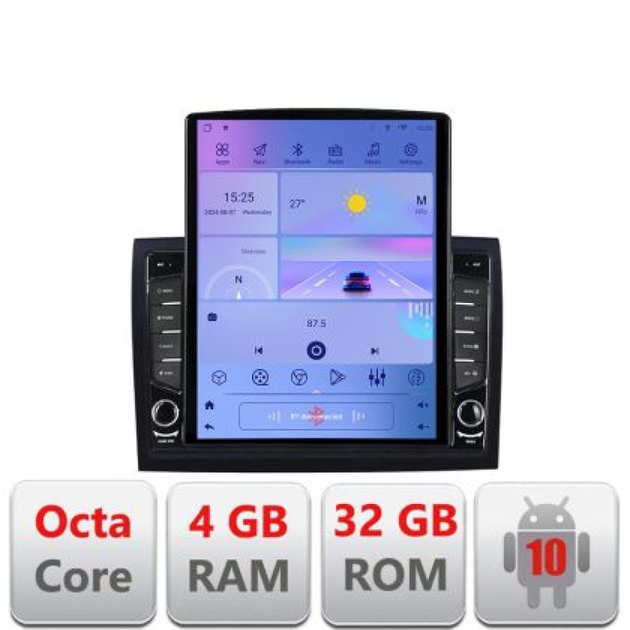 Navigatie Fiat ducato 2006- G-ducato ecran tip TESLA 9.7" cu Android Radio Bluetooth Internet GPS WIFI 4+32GB DSP 4G O v2 - imagine 5
