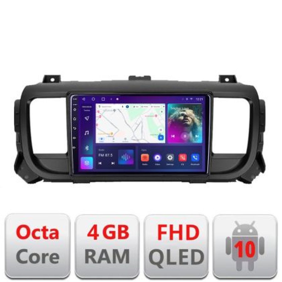 Navigatie Citroen Jumpy Toyota Proace Peugeot Traveller B-jumpy16 Android Ecran QLED octa core 4+64 carplay android auto kit-jumpy16+EDT-E309V3 v3 - imagine 3
