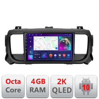 Navigatie Citroen Jumpy Toyota Proace Peugeot Traveller C-jumpy16 Android Octa Core Ecran 2K QLED GPS 4G 4+32GB 360 kit-jumpy16+EDT-E409-2K v2 - imagine 4