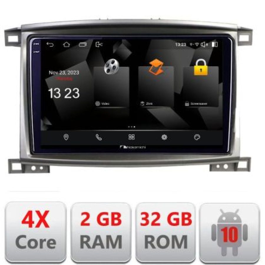 Navigatie Toyota Land Cruiser L100 2002-2008 5230-L100 Android Ecran 720P Quad Core 2+32 carplay android auto v1 - imagine 3
