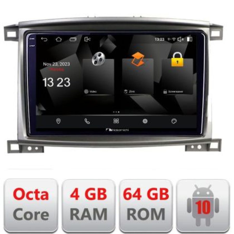 Navigatie Toyota Land Cruiser L100 2002-2008 5510-L100 Android Octa Core 720p 4+64 DSP 360 camera carplay android auto v1 - imagine 3