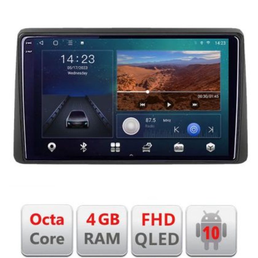 Navigatie Opel Movano Renault Master 2020- Android Ecran QLED octa core 4+64 carplay android auto kit-master+EDT-E310V3 v1 - imagine 2