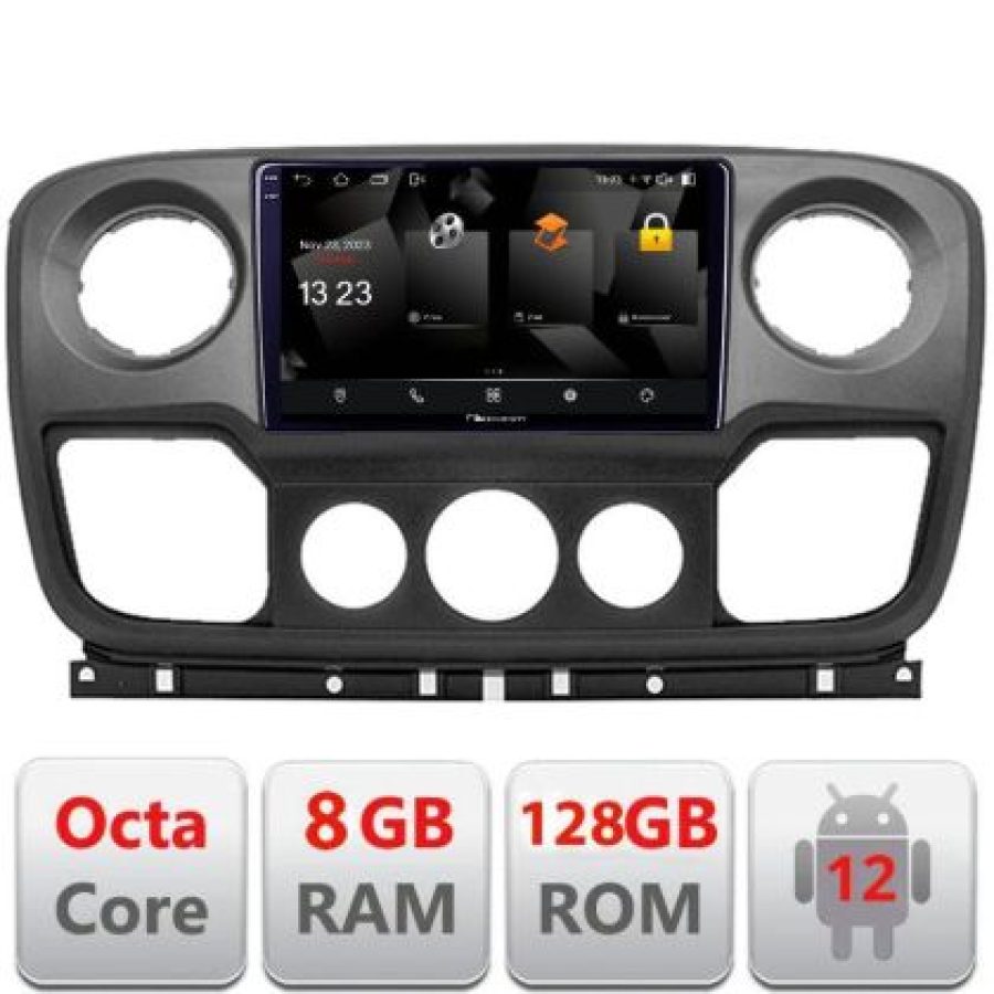 Navigatie Opel Movano, Renault Master 2010-2021Android Octa Core Qualcomm 2K Qled 8+128 DTS DSP 360 4G Optical v1 - imagine 3