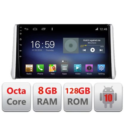 Navigatie Toyota Rav4 2018- F-RAV4 Octa Core cu Android Radio Bluetooth Internet GPS WIFI DSP 8+128GB 4G v1 - imagine 3