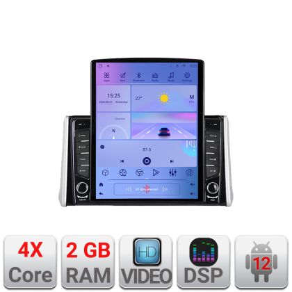 Navigatie Toyota Rav4 2018- K-RAV4 ecran tip TESLA 9.7" cu Android Radio Bluetooth Internet GPS WIFI 2+32 DSP Quad Cor v1 - imagine 5
