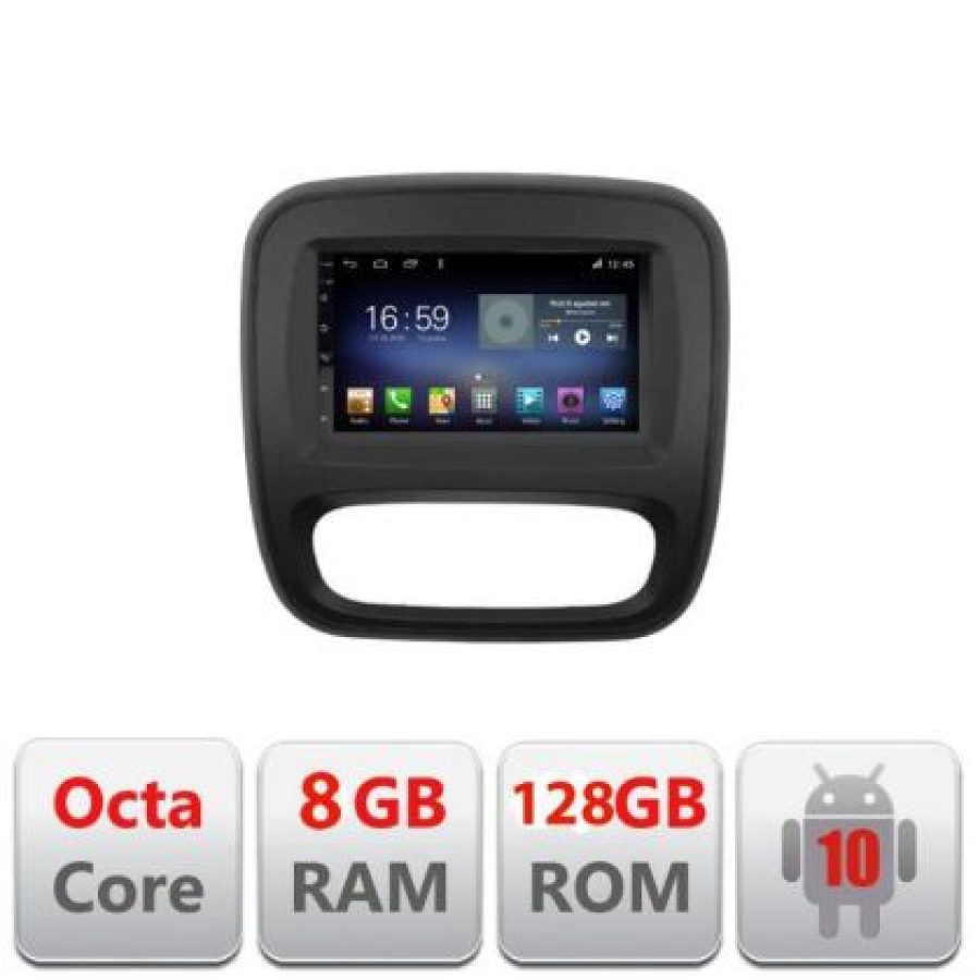 Navigatie Renault Trafic 2014-2017 F-rt09 Octa Core cu Android Radio Bluetooth Internet GPS WIFI DSP 8+128GB 4G v1 - imagine 3