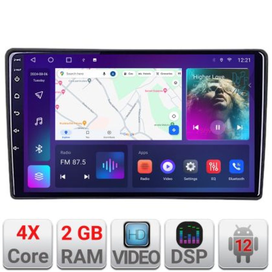 Navigatie Toyota Android radio gps internet 2+32 kit-toyota-universal+EDT-E209v2 v1 - imagine 4