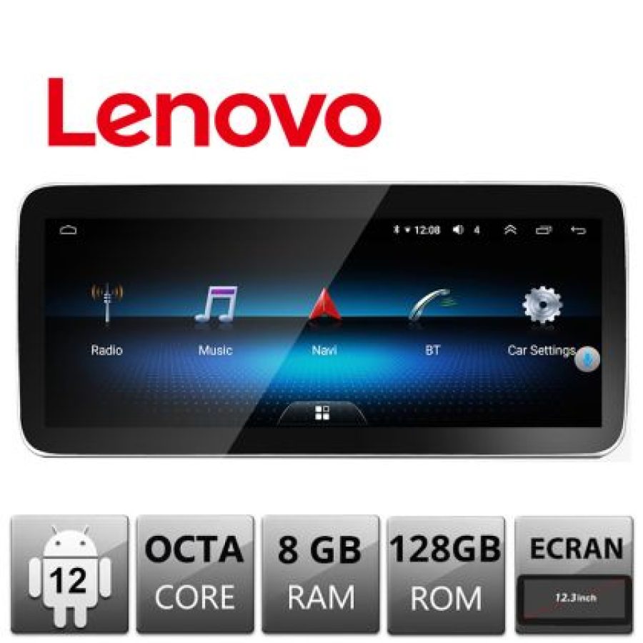 Navigatie Mercedes GLC -V Class - C Class W205 2015-2019   8+128 Pro 4G Lenovo Brillante - imagine 3
