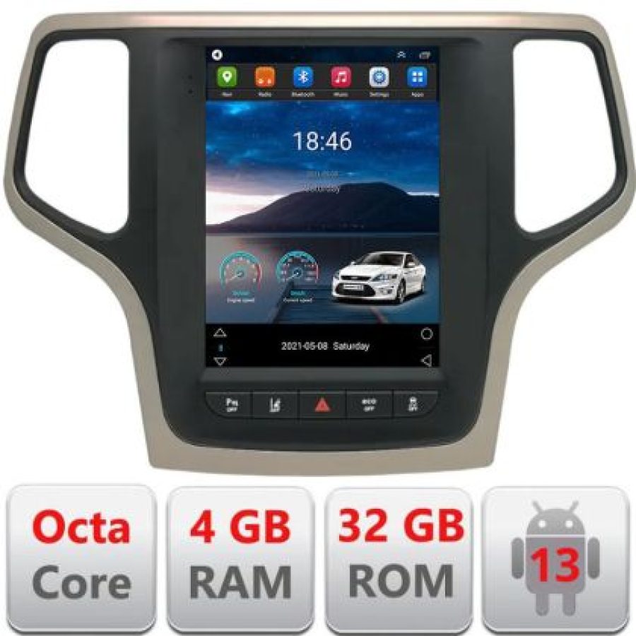 Navigatie Jeep Grand Cherokee 2014-2019, tip tesla Qled 9.7", Octacore, 4Gb RAM, 32Gb - imagine 3