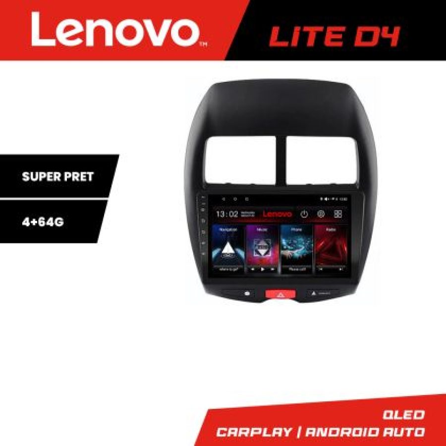 Navigatie Mistubishi ASX Lenovo Kit-026 4+64 GB Android Waze USB Navigatie Internet Youtube Radio - imagine 3