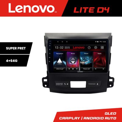 Navigatie Mitsubishi Outlander 2010 Lenovo Kit-056 4+64 GB Android Waze USB Navigatie Internet Youtube Radio v1 - imagine 3