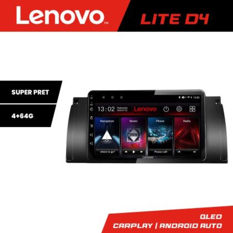 Navigatie BMW E39 si E53 Lenovo Kit-082 4+64 GB Android Waze USB Navigatie Internet Youtube Radio - imagine 5