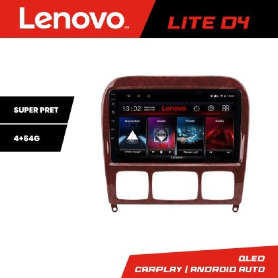 Navigatie Mercedes Clasa S 1998-2005 Lenovo Kit-220 4+64 GB Android Waze USB Navigatie Internet Youtube Radio - imagine 5