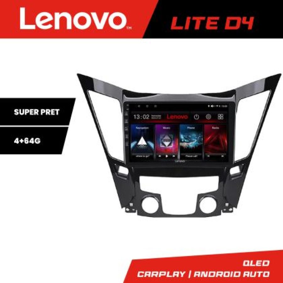 Navigatie Hyundai Sonata 2011-2015 Lenovo Kit-259 4+64 GB Android Waze USB Navigatie Internet Youtube Radio - imagine 3