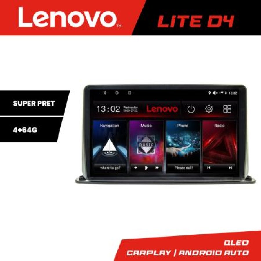 Navigatie universala 2din-1 4+64 GB Android Waze USB Navigatie Internet Youtube Radio Lenovo - imagine 5