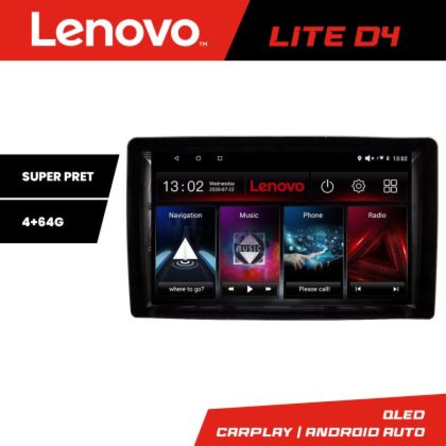 Navigatie universala 2din-2 4+64 GB Android Waze USB Navigatie Internet Youtube Radio Lenovo - imagine 5