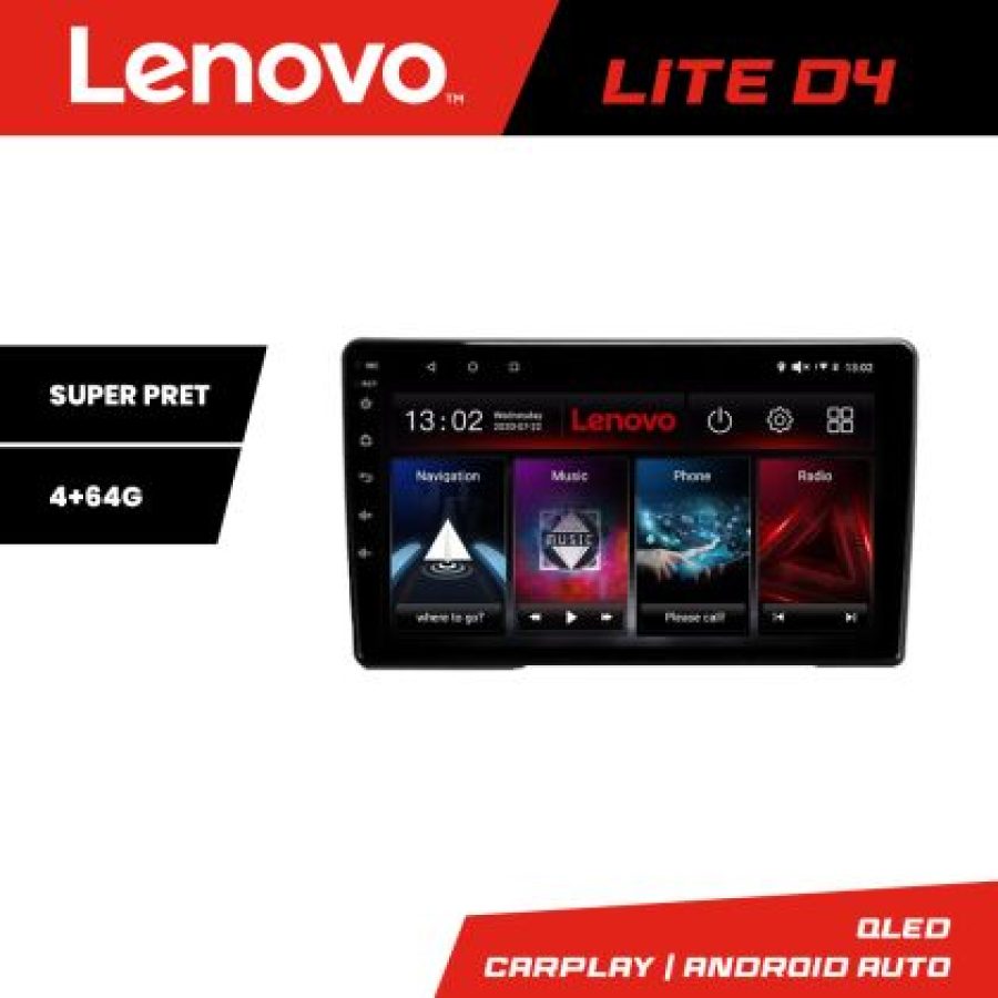Navigatie Peugeot 308 2013-2017 Lenovo Kit-308 cu Android Radio Bluetooth internet 4+64 - imagine 3