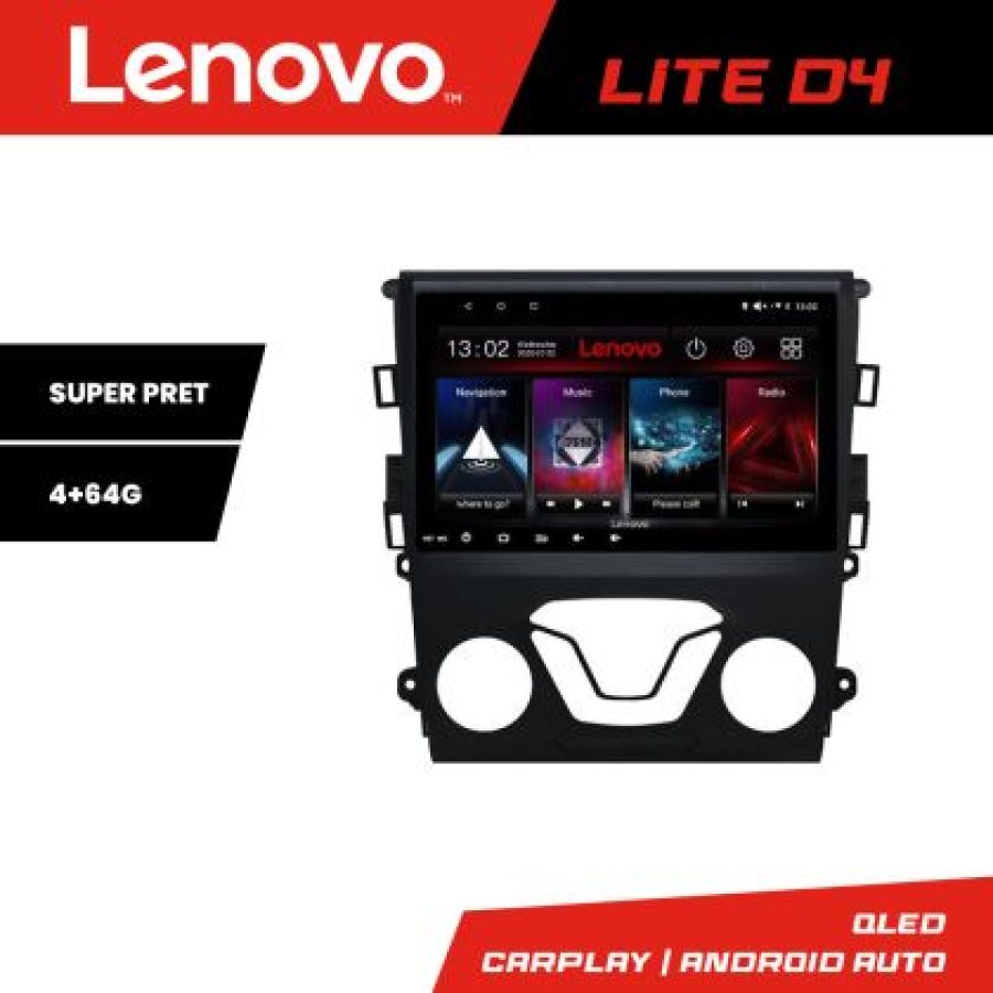 Navigatie Ford Mondeo 2013-2020 Lenovo Kit-377 4+64 GB Android Waze USB Navigatie Internet Youtube Radio - imagine 3