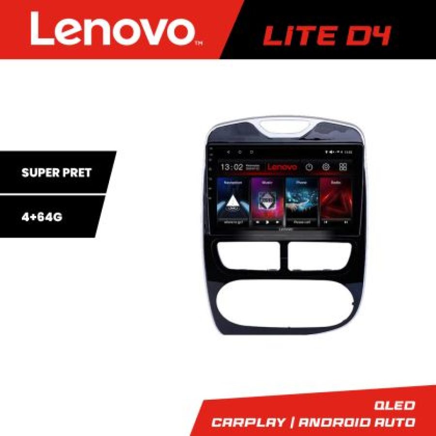 Navigatie Renault Clio 4 V1 Lenovo Kit-467 4+64 GB Android Waze USB Navigatie Internet Youtube Radio - imagine 3