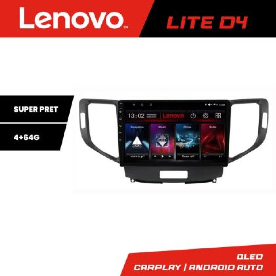 Navigatie Honda Accord 2008-2012 Lenovo Kit-8951 4+64 GB Android Waze USB Navigatie Internet Youtube Radio - imagine 3