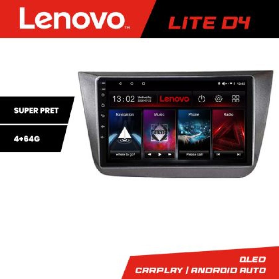 Navigatie Seat Altea 2005-2014 Android radio gps internet 4+64 Lenovo - imagine 3