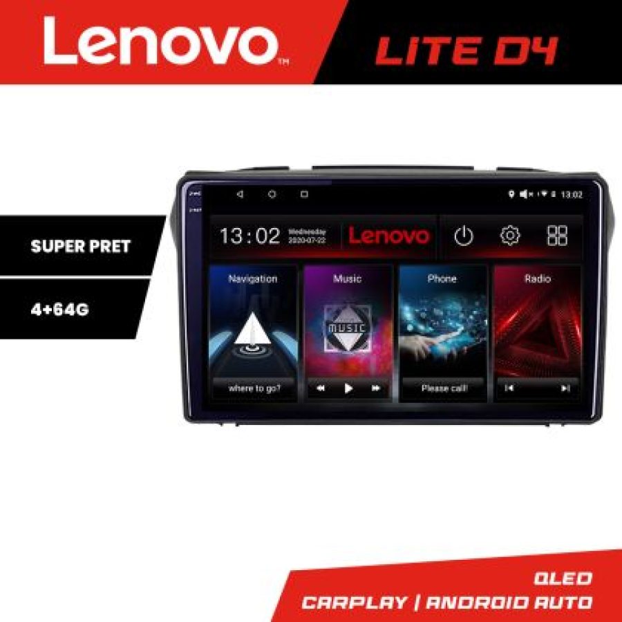 Navigatie Suzuki Alto 2009-2016 Android radio gps internet 4+64 Lenovo - imagine 3