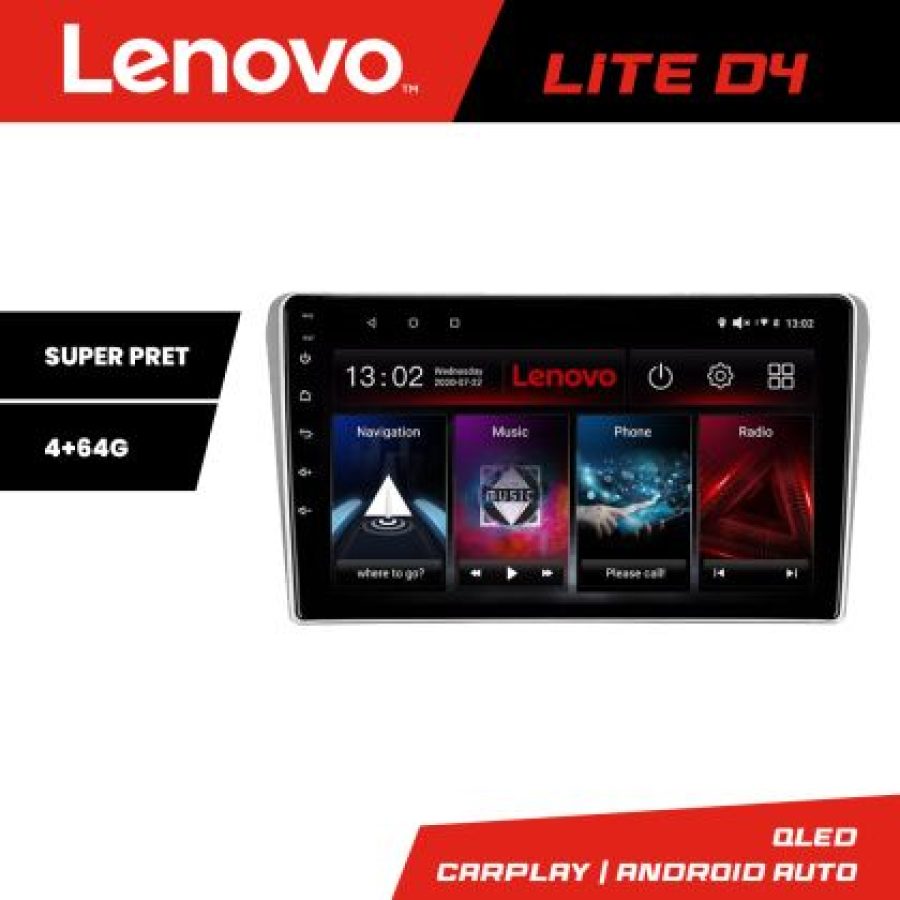 Navigatie Toyota Avensis 2003-2008 Lenovo Kit-avensis03 4+64 GB Android Waze USB Navigatie Internet Youtube Radio - imagine 5