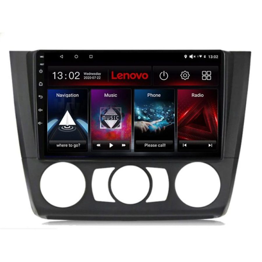 Navigatie BMW Seria 1 E87 2007-2011 clima manuala Lenovo Kit-bmw117-manual 4+64 GB Android Waze USB Navigatie Internet Youtub - imagine 2