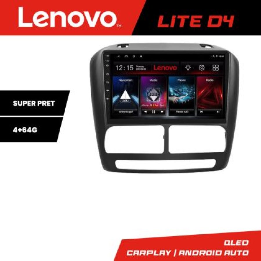Navigatie Fiat Doblo 2010-2017 si Opel Combo 2010-2017 4+64 GB Quad Core Android Waze USB Navigatie Internet Youtube v1 Lenovo - imagine 3