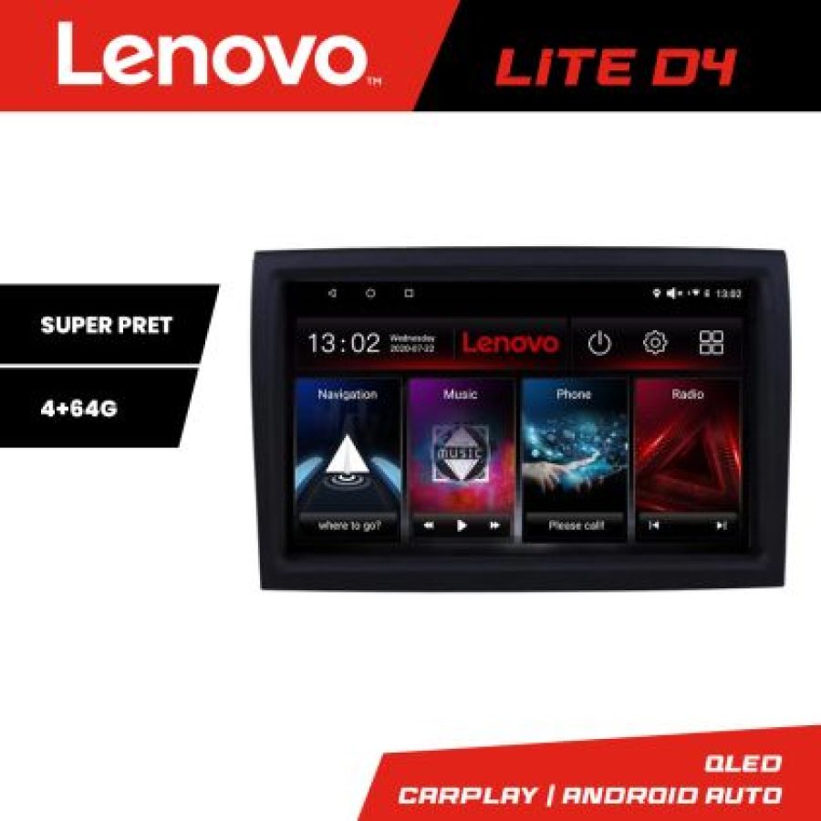 Navigatie Fiat ducato 2022- Lenovo Kit-DUCATO Ecran Qled,4+64 Ram,34+64 Hdd,USB,Bluetooth,Wifi - imagine 3