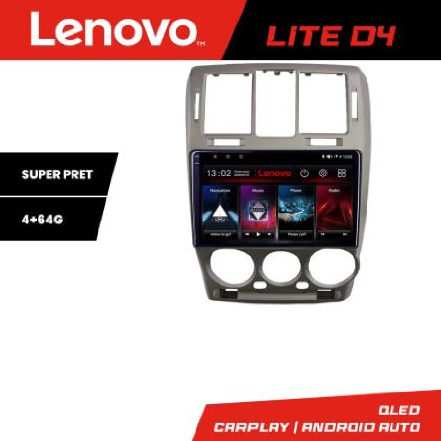 Navigatie Hyundai Getz 2002-2010 Android radio gps internet 4+64 Lenovo - imagine 5