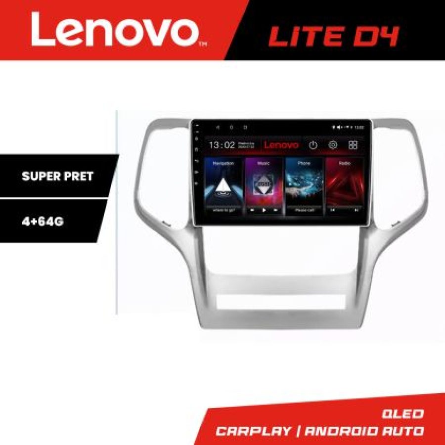 Navigatie Jeep Gran Cherokee 2011-2013 Lenovo Kit-GRCHE 4+64 GB Android Waze USB Navigatie Internet Youtube Radio - imagine 5
